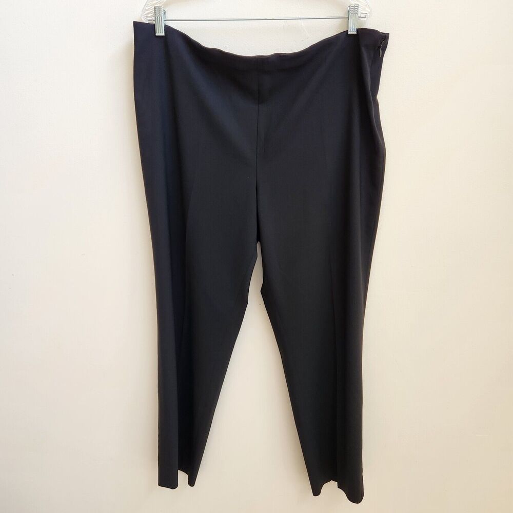 Lauren Ralph Lauren Pants Women 16 Black Wool Blend Dress Trousers Office Career
